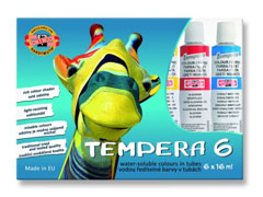 Сет темпери Koh-i-noor 6-делен - 6 x 16 ml