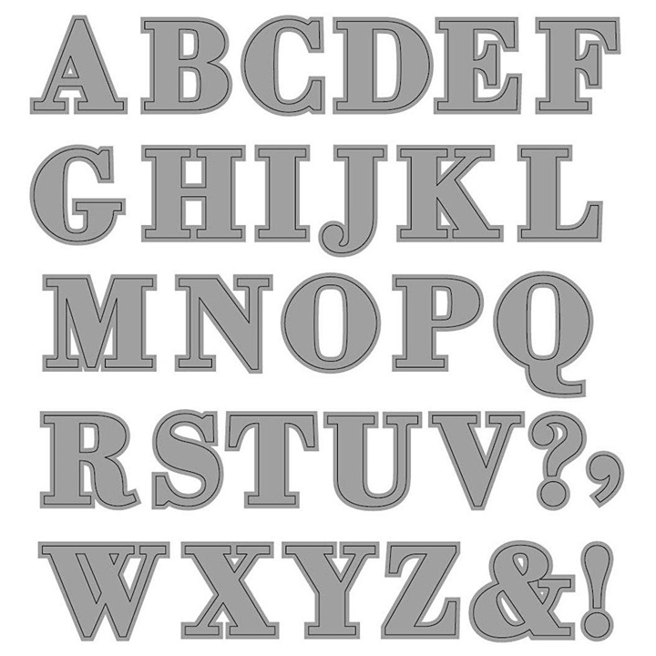 Шаблони за резба - азбука