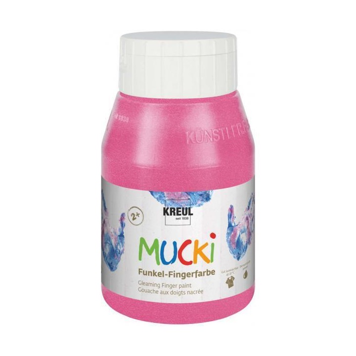 Сјајни детски прсти бои MUCKI 500 ml | fairy dust rose