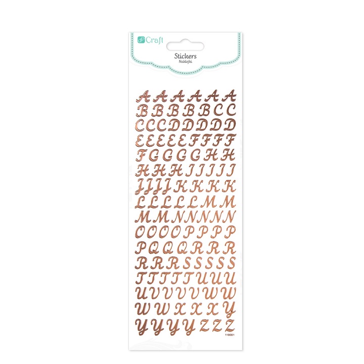 Сјајни налепници голема азбука - 118 парчиња