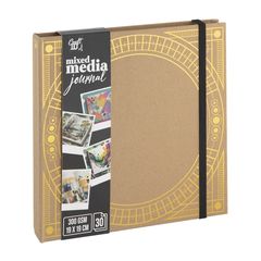 Тетратка со мешани медиуми Насау | Brown and gold