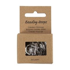 Тркалезни обетки со јамка за приврзок | Silver plated