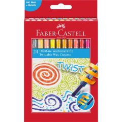 Восочни боици на повлекување Faber Castell Twist | различни сетови