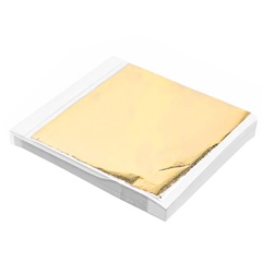 Златен металик златен лист за позлата 14 x 13 cm 100 листови